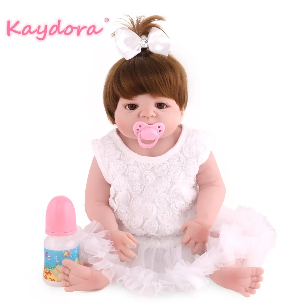 KAYDORA 22 дюйма 55 см Кукла Новорожденный ребенок реалистичный силикон lol девушка