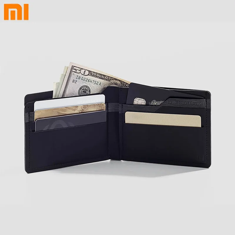 

Xiaomi 90points Wallets Soft Leather Fashion Simple Short Purse Business Wallet Can Isolated Signal Gift For Man Card Package