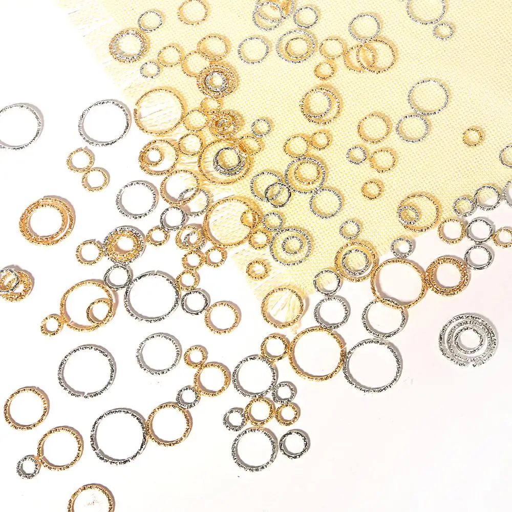 

50pcs 5/7/9/12/16mm Open Jump Rings Silver/Gold/Brass Split Ring Metal Connectors For DIY Jewelry Making Accessories