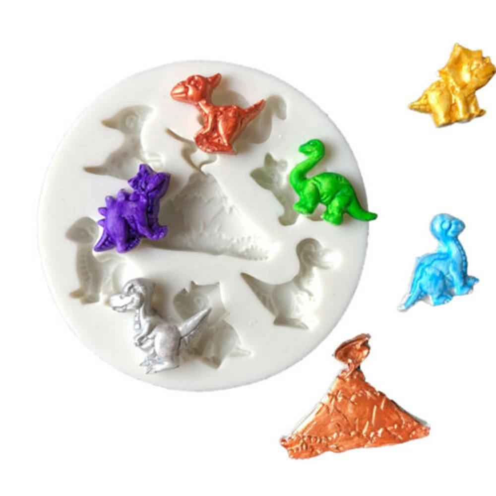 2019 New 3D Dinosaur shape Cake Mould DIY Silicone Cookies Chocolate Cutter Tool Accessories Decoration | Дом и сад