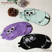 OPHAX Cat Cute Animal Sleeping Mask Eyeshade Eye Cover Soft Portable Travel Cartoon Eye Patch Blindfold Gift For Sleep Christmas