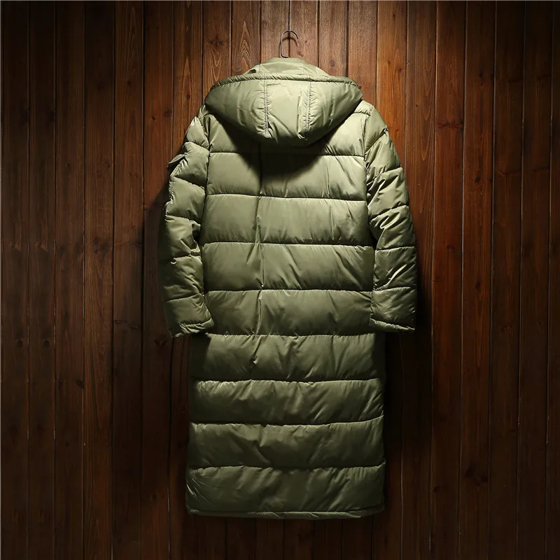 Зимняя куртка мужская повседневная мужская утепленная Стеганая удлиненная теплая верхняя одежда с капюшоном хлопковое Стеганое пальто Мужская модная AU-153