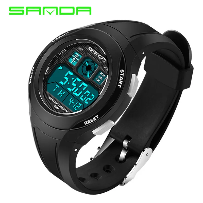 

SANDA Brand Children Watches LED Digital Multifunctional Waterproof Wristwatches Outdoor Sports Watches for Kids Boy Girls #331