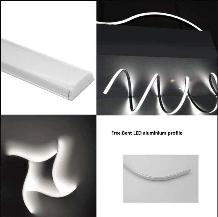 Perfil de Alumínio Dobrado para 50505630 Cover para 12 Led do Canal o Perfil 10 30 Pçs e lote 1 M e pc 40 Polegada Flexível de Alumínio Tira Conduzida Láctea e limpar Mmpcb 7 High Quality aluminium led channel