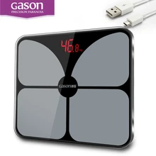 GASON A3s USB Charging Bathroom Body font b Scales b font Smart Electronic Accurate Digital font
