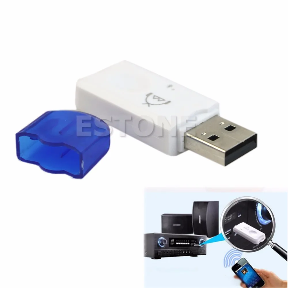 

Car Bluetooth Wireless USB Stereo Audio Music Receiver Adapter For Home Speaker C