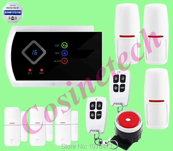 

NEW Arrival APP Control smart Home Security LED display G10A Wireless SMS GSM alarm system Support defense zone renamed