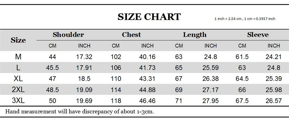 Vintage Clothing Size Chart