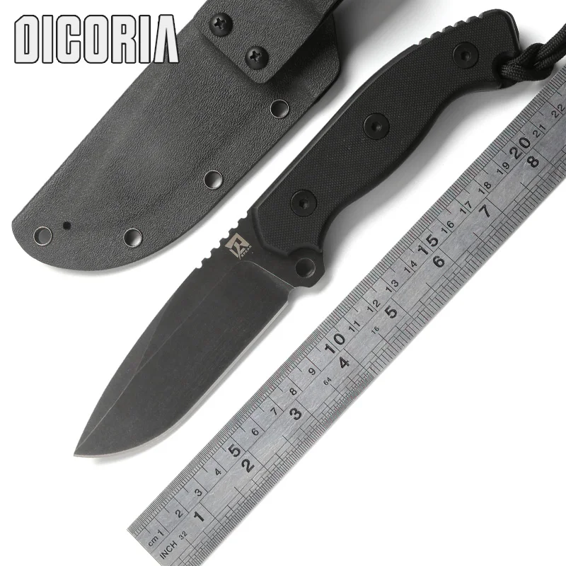 DICORIA прямой нож D2 лезвие G10 Ручка фиксированное KYDEX оболочка Тактический Кемпинг