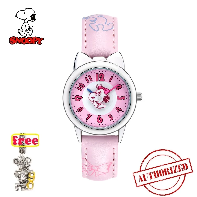 Snoopy официальный бренд geniune детские часы чехол с милым котом модные женские