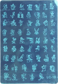 

1PCS Medium Szie Cartoon Design Steel Stamping Nail Art Image Plate Stamp Polish Stamper Print Templates Set For Stamping,21*15