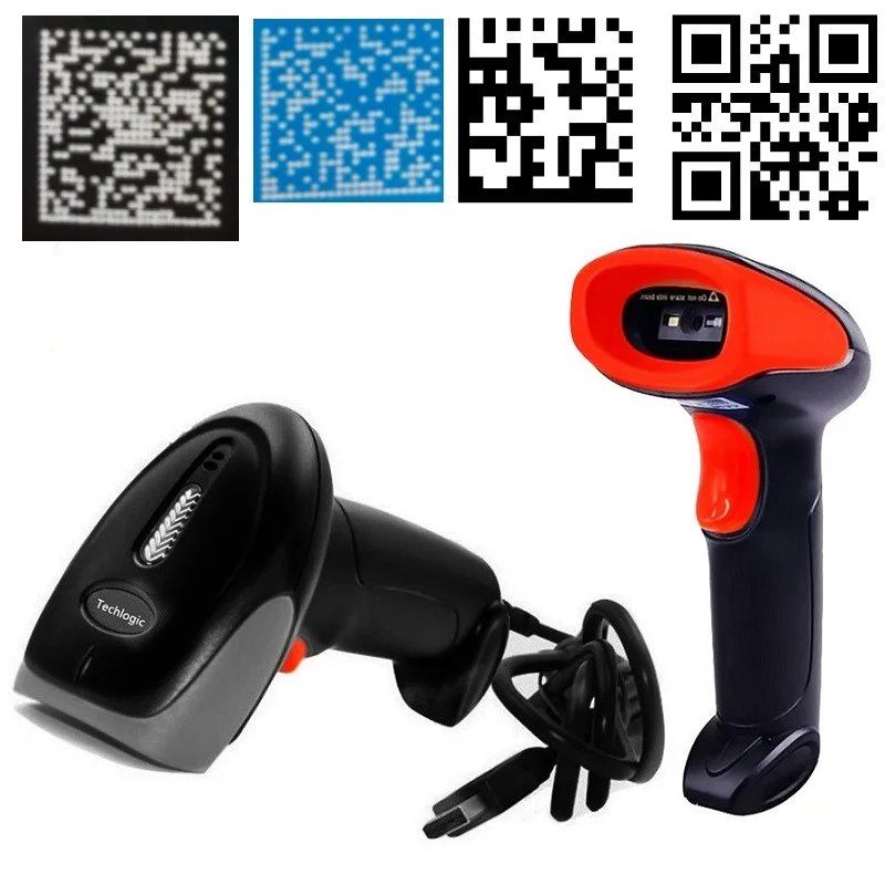 ماسحة 2D بلوتوث اللاسلكية USB السلكية الباركود ماسحة الباركود قارئ QR PDF417 Datametrix رمز ماسحة سوبر ماركت قارئ