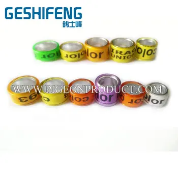 

Aluminium with Plastic Pigeon Ring 100pc free shipping free color with personal information for racing pigeons