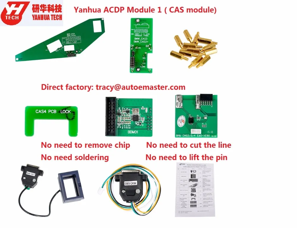 Yanhua Mini ACDP для BMW CAS FEM BDC key program без пайки Новый YANHUA programming master|Считыватели кодов и