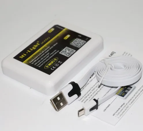 

Mi Light 2.4G RF 4-Zone WIFI Controller Wireless Dual White & Brightness Adjustable Dimmer for WW/CW Single Color led strip