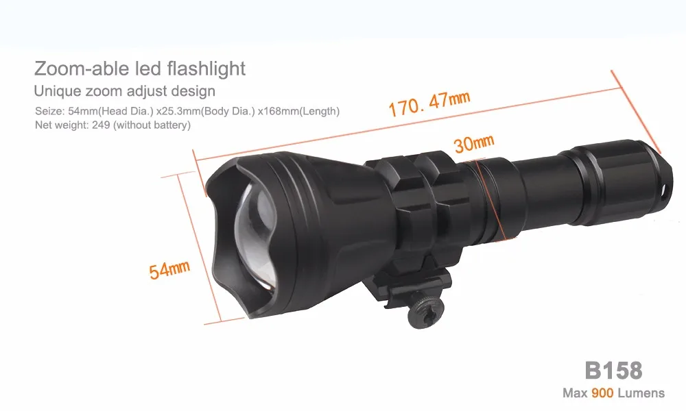 tactical flashlight B185 (1)