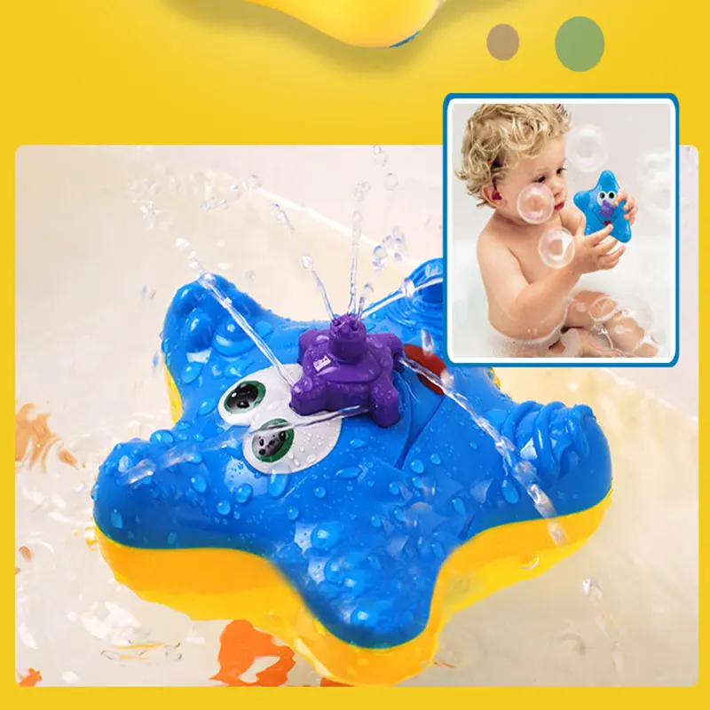 Baby Bath Toys For Boys Water Baby Toy for Kids Bathroom Funny Water Starfish Electronic Bathing