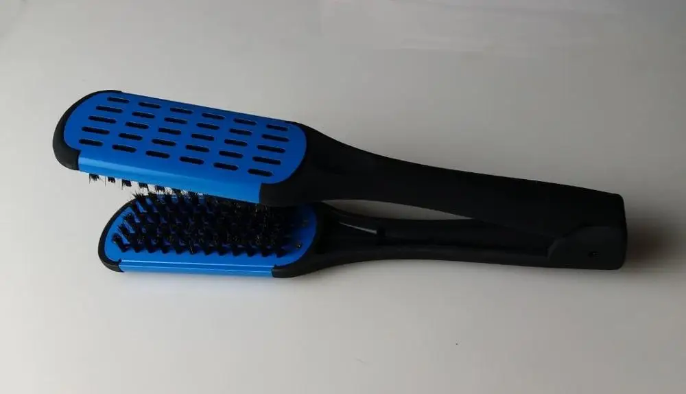Керамический утюжок для волос Расческа инструменты для стайлинга кабан щетины двухсторонняя кисть расческа с зажимом GIC-HB530
