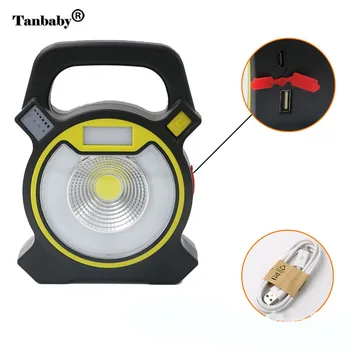 

USB Rechargable Portable Hanging Lantern Lamp 4 Switch Modes 5W COB Light For Camping Reading Writing Bedroom