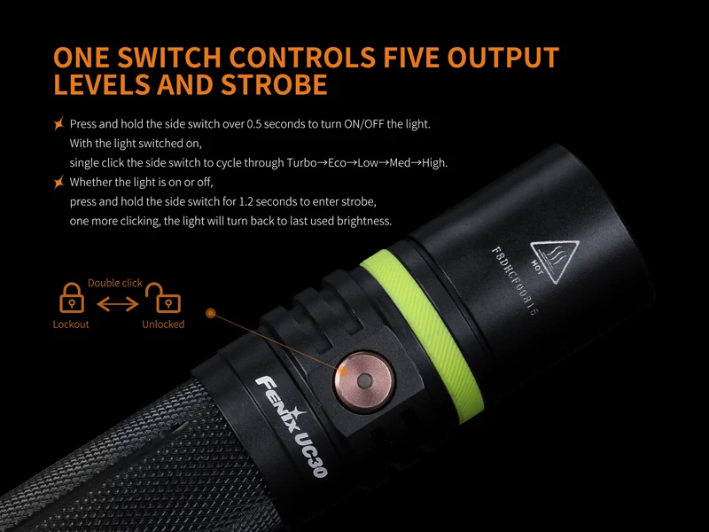 Fenix UC30 2017 Micro USB Rechargeable Flashlight (8)