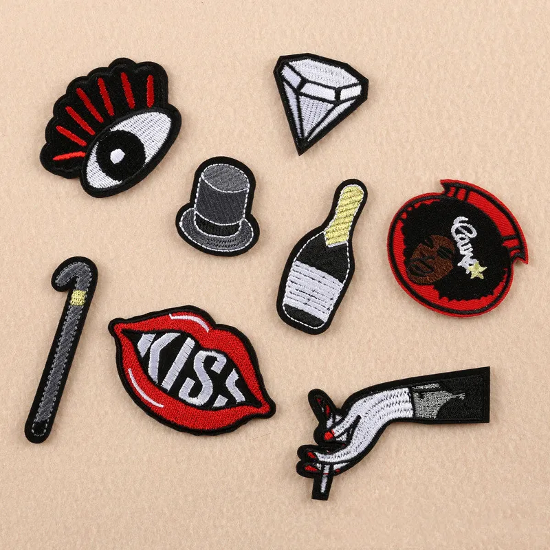 10Pcs/Lot Gothic Embroidered Patches For Jackets DIY Clothes Sewing
