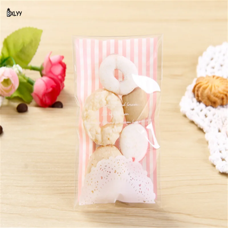 

BXLYY Hot 100pc Pink Blue Baking Bag 10*7cm Gift Bag Valentines Day Gift Party Supplies Packaging Wedding Gifts for Guests.8z