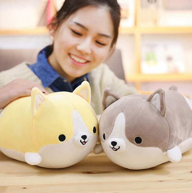 

1pc Cute Corgi Dog Plush Toy Cartoon Stuffed Soft Animal Pillow Kawaii Valentine Present For Girls Lovely Gift For Kids 3 Colors