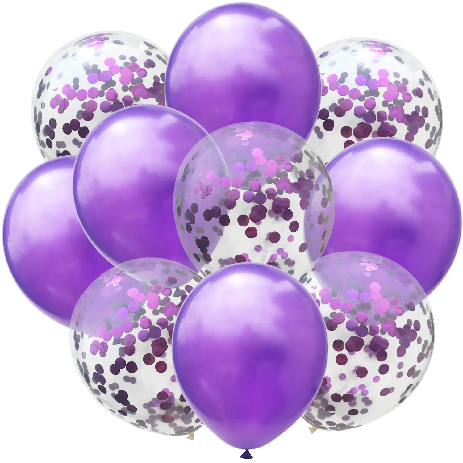 10 шт., голубые, розовые, золотые конфетти, латексные шары, 12 дюймов, вечерние шары для детского дня рождения, свадьбы, украшения - Цвет: purple