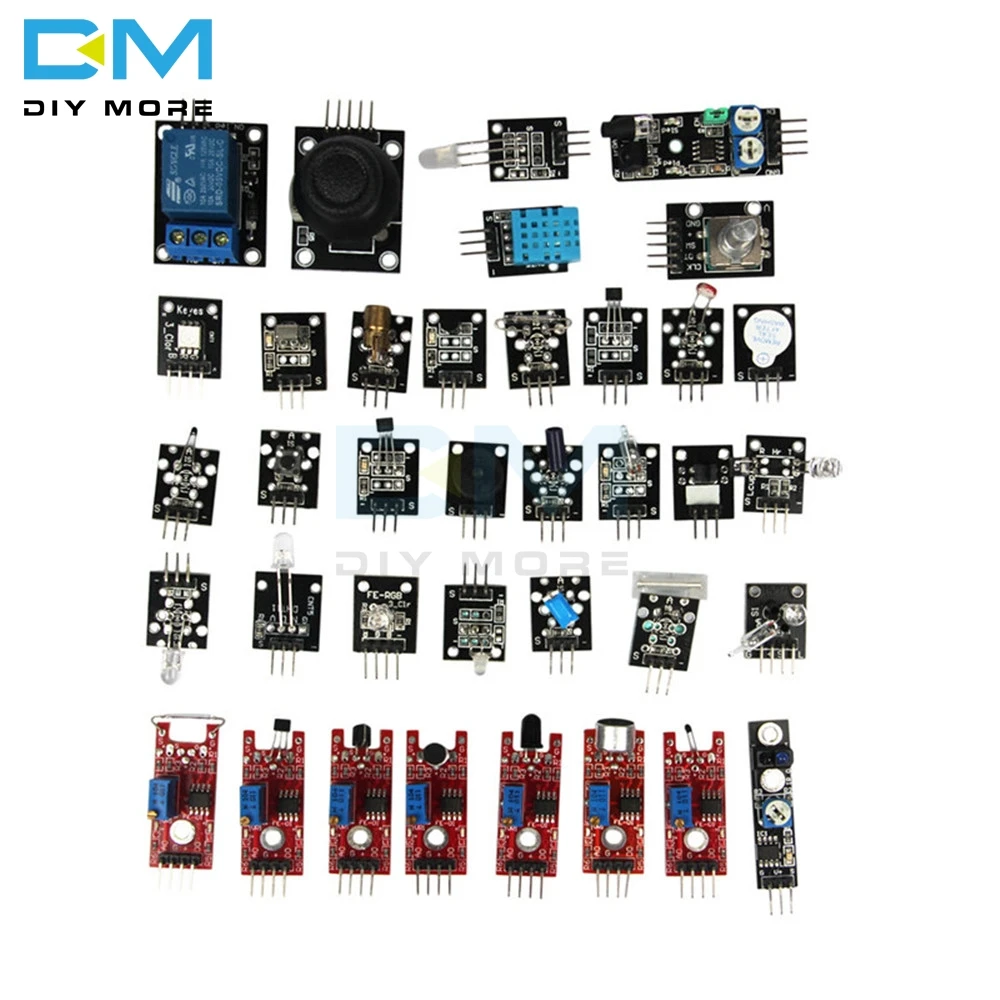 

37 Sensor Ultimate 37 in 1 Sensor Modules Kit for Arduino Starters keyes MCU Education User DIY Kits Diy Electronic
