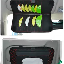 Аксессуары для салона автомобиля, органайзер, авто солнцезащитный козырек, коробка для салфеток, держатель 16 дисков, аккуратный рукав, VCD CD, чехол для карт, кошелек, держатель для хранения