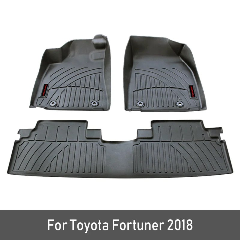 Mcrea Автомобиль Стайлинг 3D роскошный TPE пол коврики для ног для Toyota Fortuner аксессуары авто автомобильный коврик нескользящие накладки - Название цвета: 1 SET