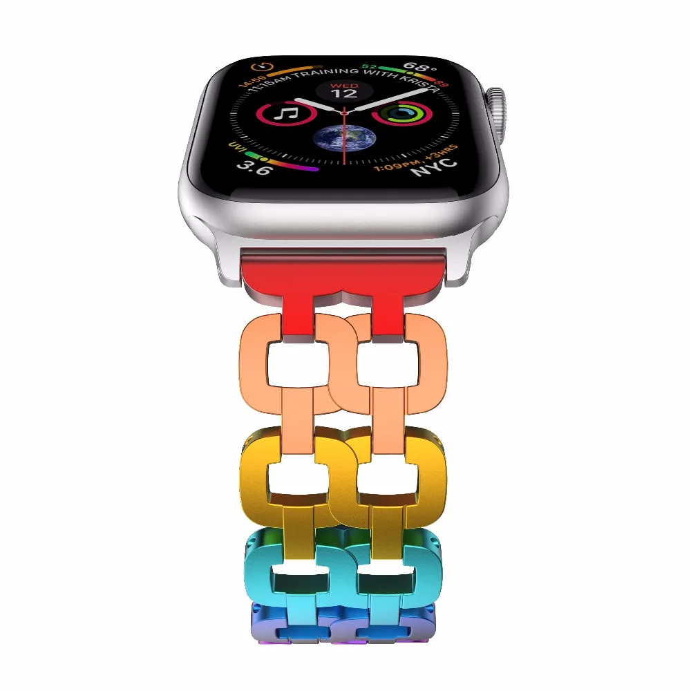 Lane And Lucia Mod Rainbow 38mm/40mm Black Apple Watch Band