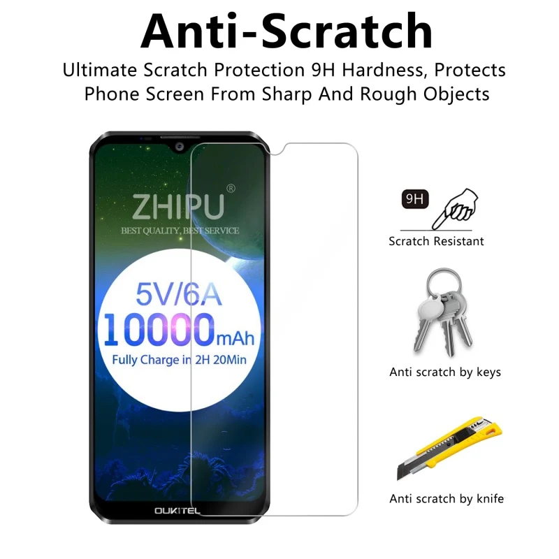 2 шт закаленное стекло для OUKITEL K12 протектор экрана 2.5D 9H Премиум Закаленное