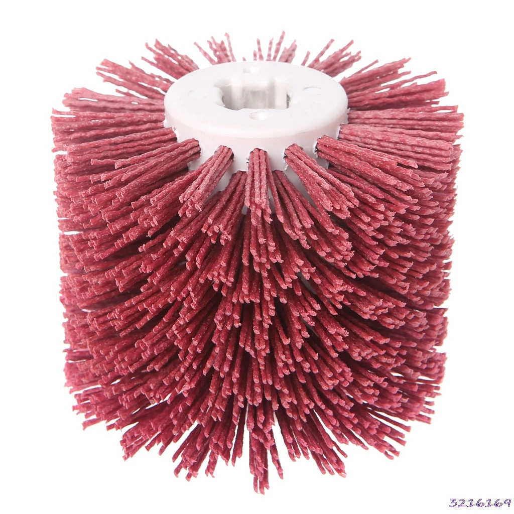 

Deburring Red Ceramic Abrasive Wire Round Brushes Head Polishing Buffing Wheel