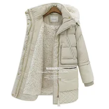 Новинка зима толстые пуховики белая утка перо овечьей шерсти имитация Женская пуховик Верхняя одежда парки Пальто пуховик женский