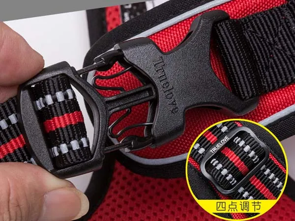 Truelove Soft Dog Harness No Pull Vehicle Vest Basic Halter Harness Quick Release Stainless Steel Ring Bulldog Petshop Dropship (1)