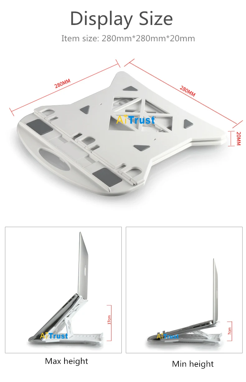 Складная портативная охлаждающая подставка для ноутбука 7-17 см Высота Регулируемая Вращение 360 Эргономичная подставка под планшет для MacBook IPad