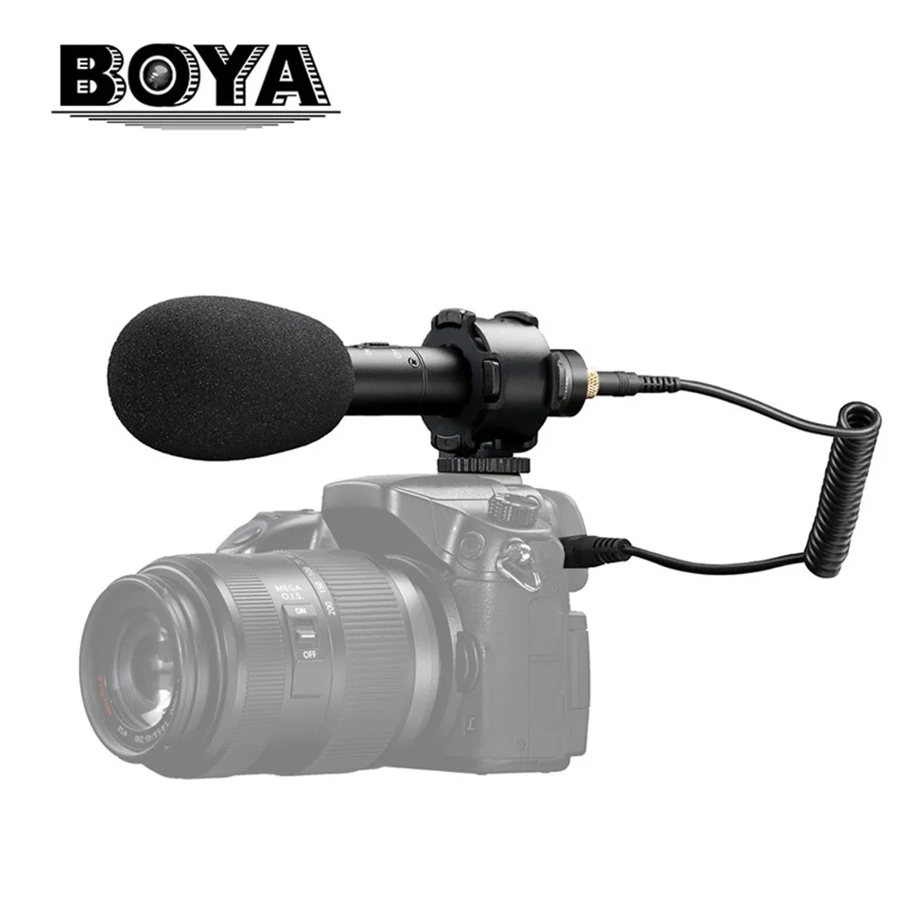 BOYA BY PVM50 Stereo Condenser Microphone with Shock Mount for DSLR