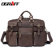 OGRAFF Hombres bolsa de mensajero del bolso bolsos de cuero genuinos de los hombres maletines famoso diseñador bolso crossbody bolsa de 2017 hombres de negocios