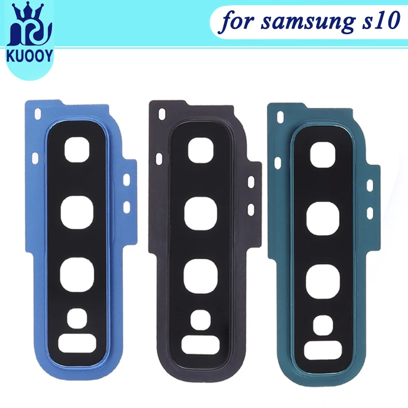 

Replacement For Samsung Galaxy S10 /S10 Plus S10+ / S10E Back Rear Camera Lens Ring Cover + frame Bezel + Adhesive