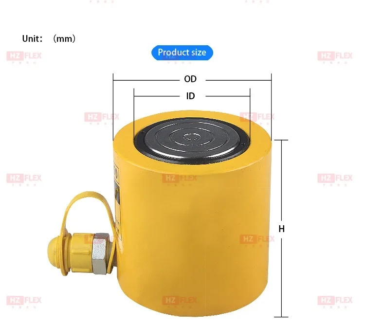 HZ50T50 Электрический цилиндр короткий гидравлический домкрат 50 т 50 тонн отдельный ход 50 мм Малый