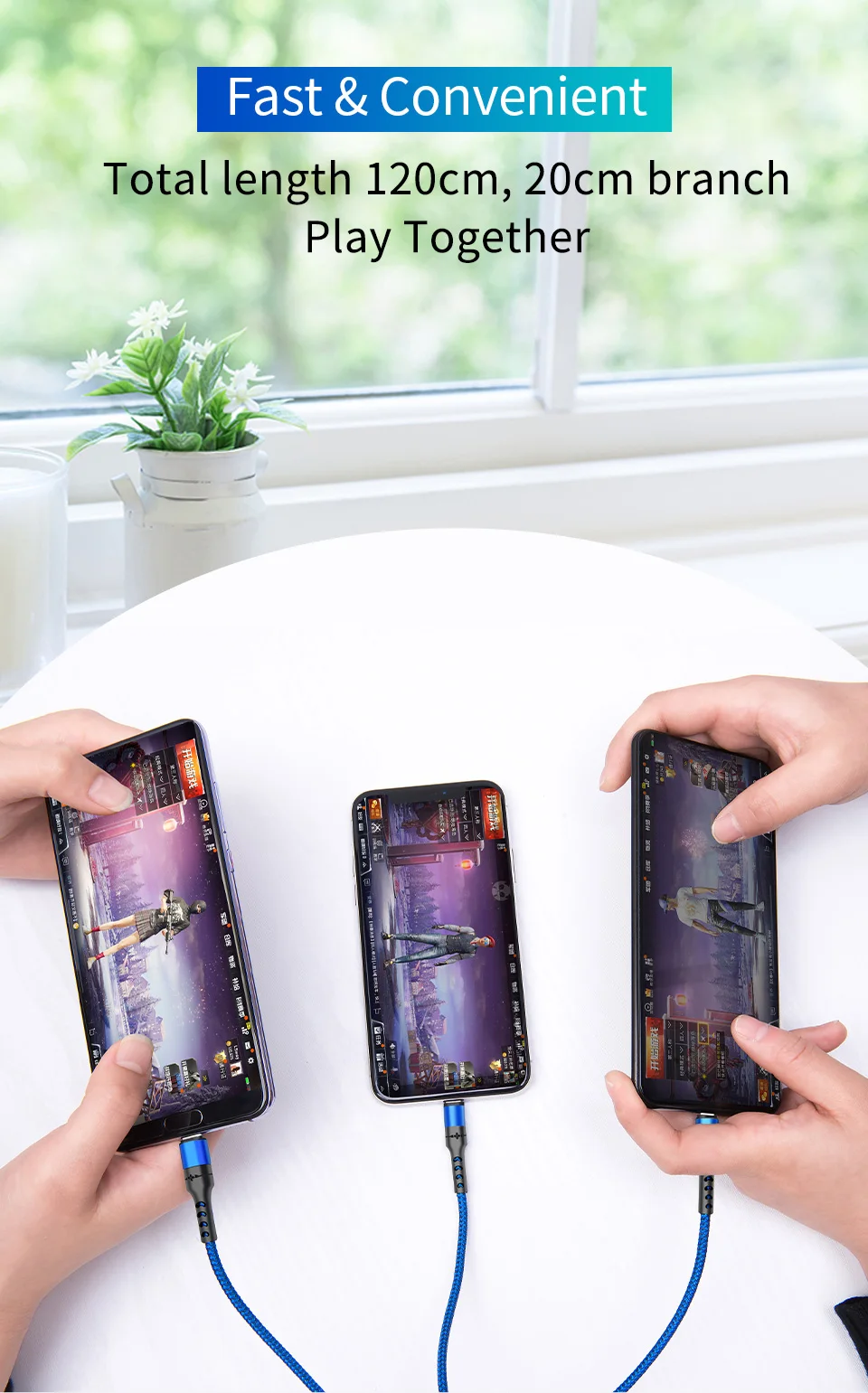 Power4 мобильные телефоны USB шнуры 3 в 1 для iPhone зарядный кабель usb type C для Lightning Micro USB Android кабели зарядки