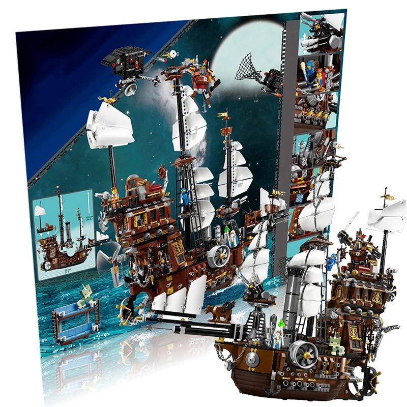 

Lepin 16002 MetalBeard Sea Cow Pirate Ship Building Blocks Model Bricks Hobbies Toys Gifts Compatible with legoINGly movie 70810