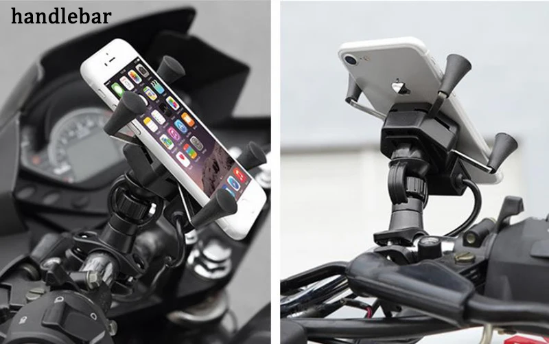 ACCNIC мотоцикл велосипед мобильный телефон стенд держатель с USB зарядное устройство разъем X тип мобильного телефона кронштейн для samsung Galaxy S8