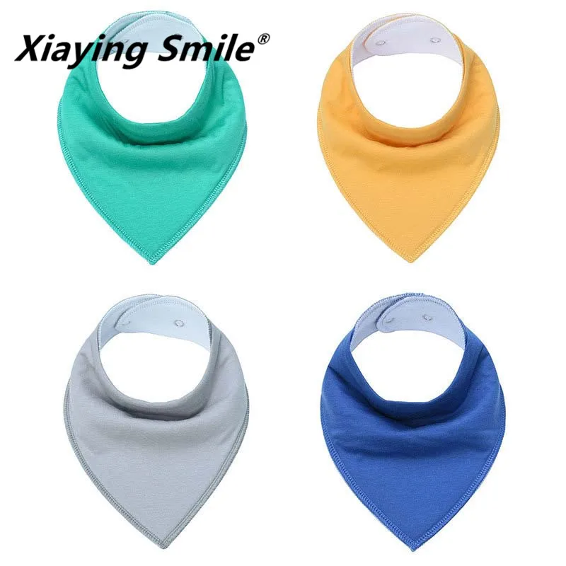 

Xiaying Smile baby bibs for girls boys 100% pure cotton Pure color super stylish anti odor antibacterial apron fast dry towel