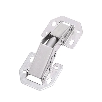 

3 Inch/4 Inch 90 Degree Cabinet Hinges No-Drilling Hole Bridge Shaped Spring Hinge Cupboard Door Furniture Hardware With Screws
