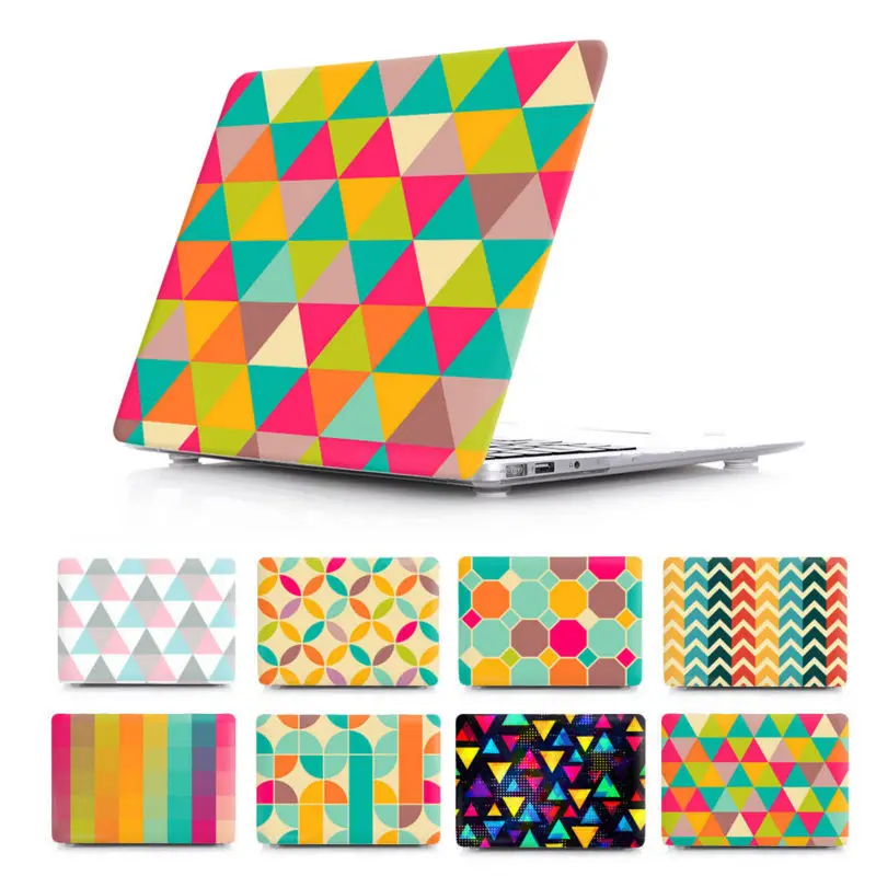 Unique Fashion Patcwork Style Cover Case for MacBook Pro 13 Retina 15 New Mac Air 11 12 13.3 inch Hard Shell Protective Case