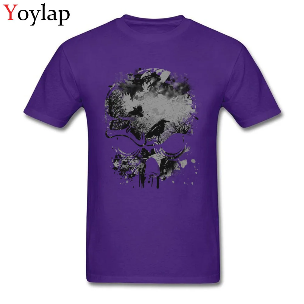 Cotton Fabric Mens Short Sleeve T Shirts Casual Tops T Shirt Prevailing Crazy Round Neck Sweatshirts Gift Top Quality purple