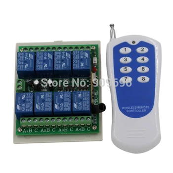 

DC 12v relay 8CH wireless RF Switch Remote Control Switch Transmitter+ Receiver For Lamp / rolling door