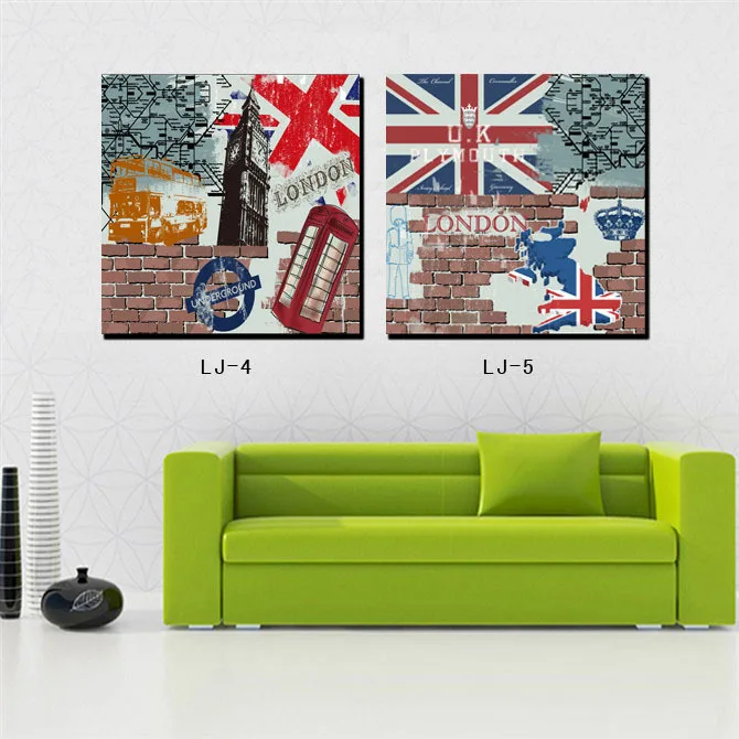 2015 New Modern Home Decor Creative London Streetscape Canvas Painting